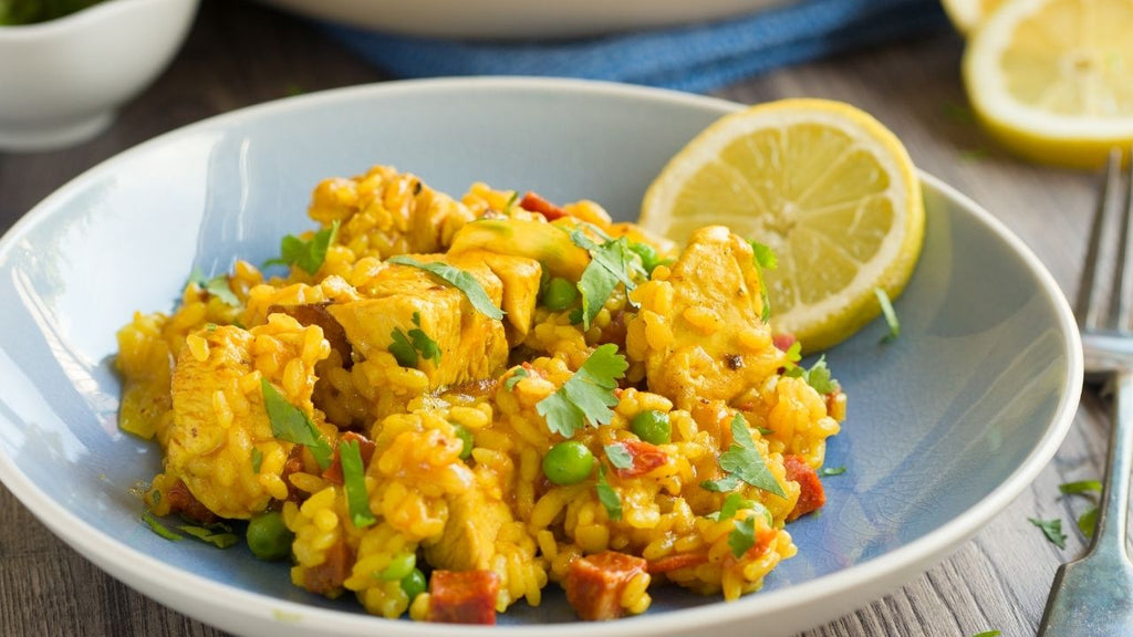 Receta de Paella de Chorizo y Pollo